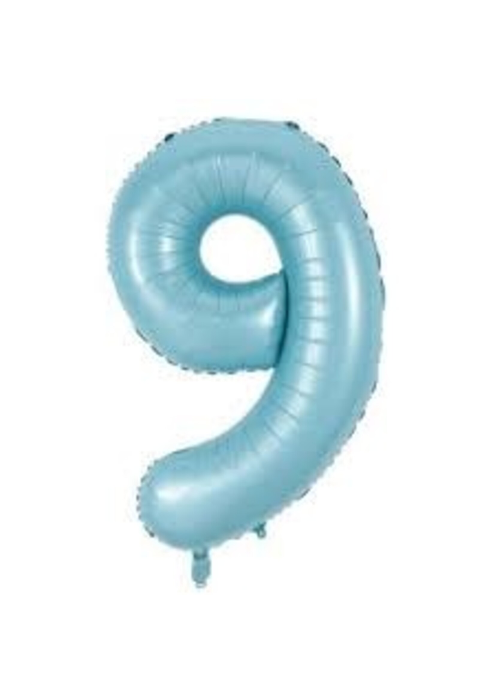 9 BABY BLUE NUMBER BALLOON