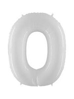 0 WHITE NUMBER BALLOON