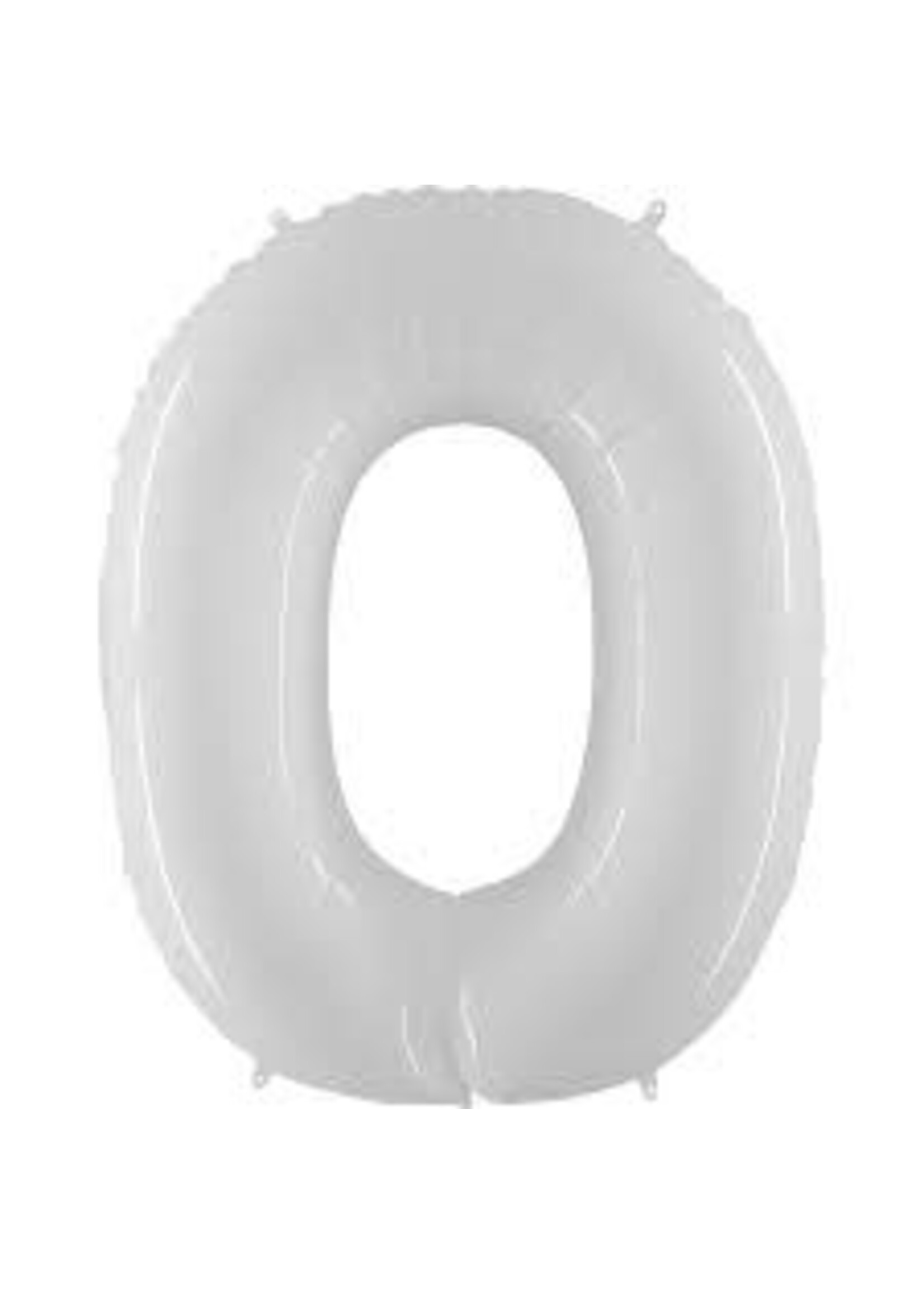 0 WHITE NUMBER BALLOON
