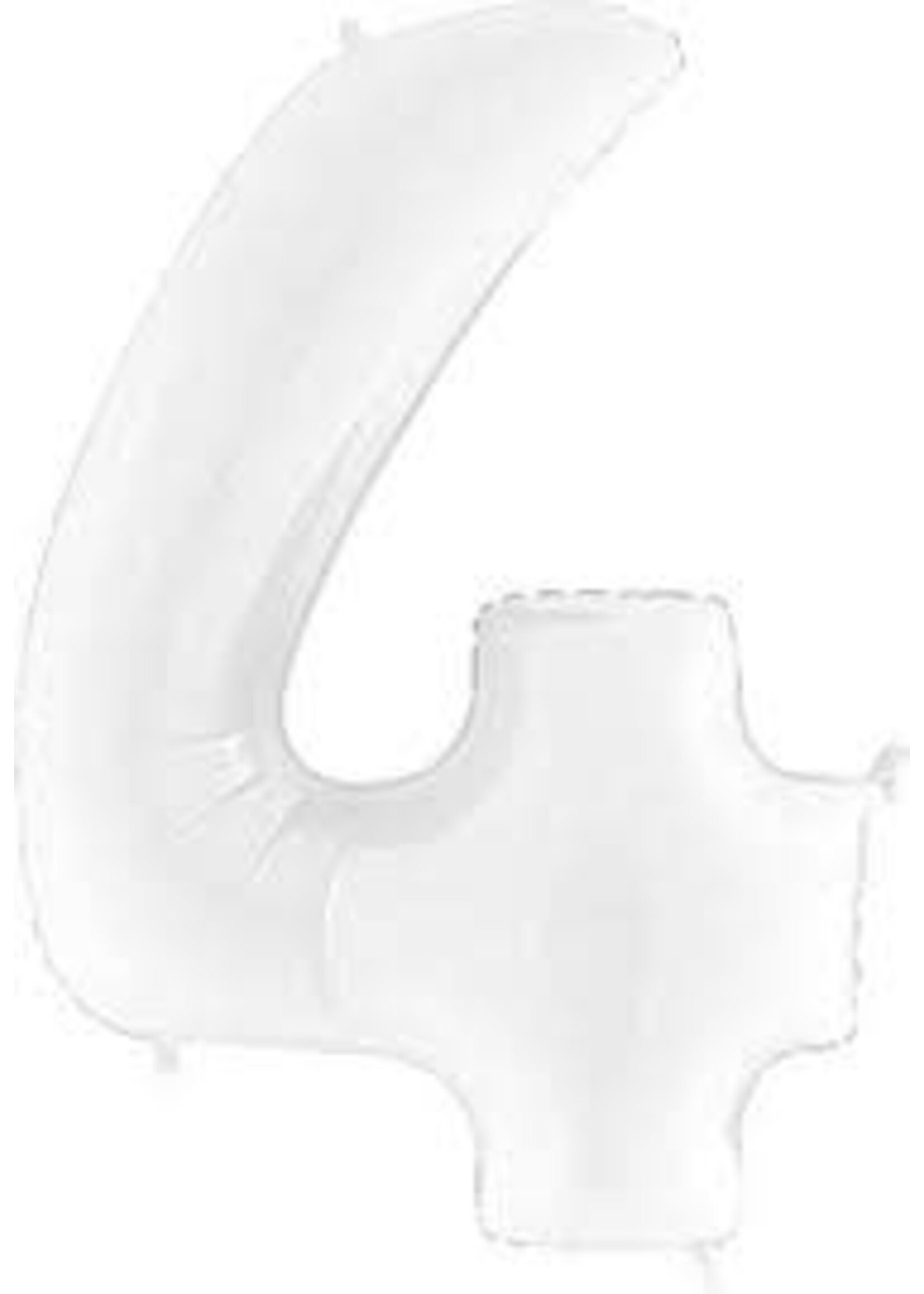 4 WHITE NUMBER BALLOON