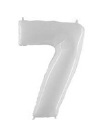 7 WHITE NUMBER BALLOON