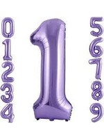 1 PURPLE NUMBER BALLOON