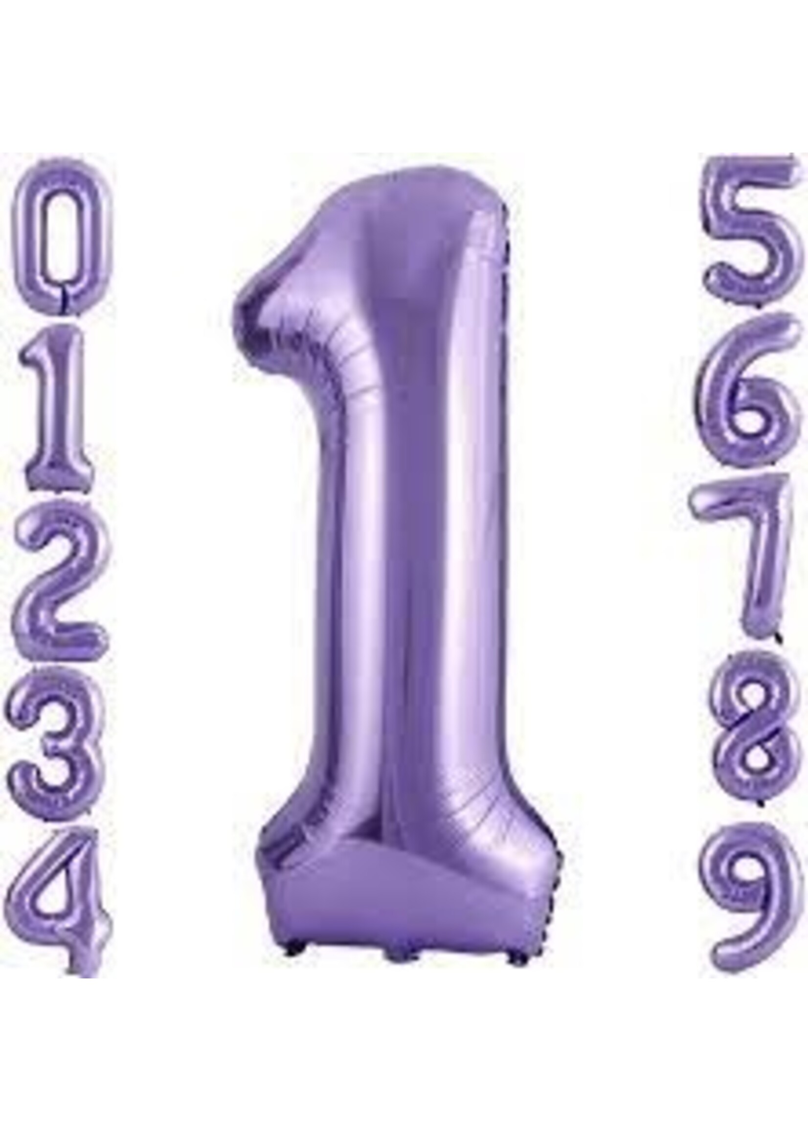 1 PURPLE NUMBER BALLOON