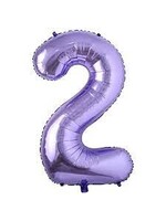 2 PURPLE NUMBER BALLOON