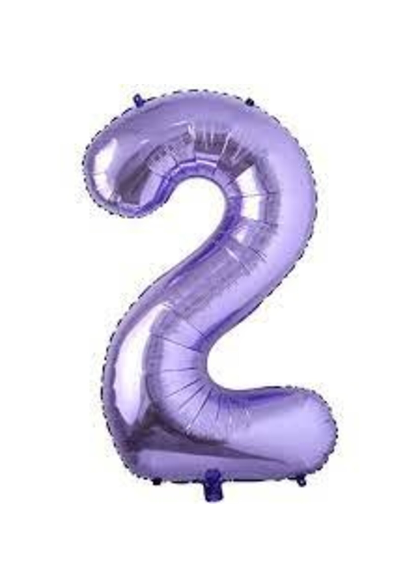 2 PURPLE NUMBER BALLOON