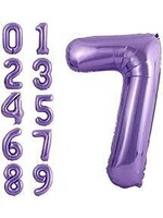 7 PURPLE NUMBER BALLOON