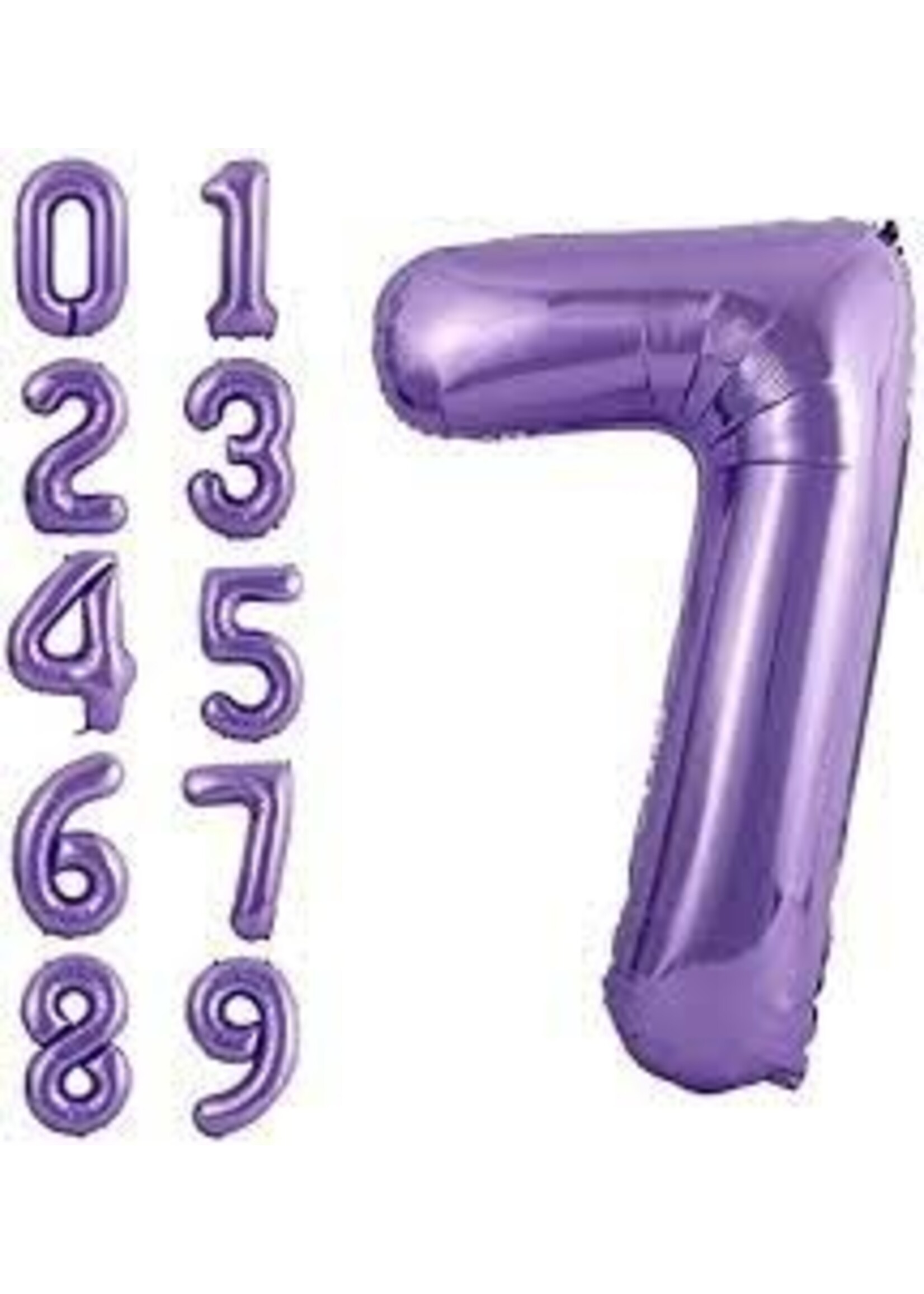 7 PURPLE NUMBER BALLOON