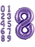 8 PURPLE NUMBER BALLOON