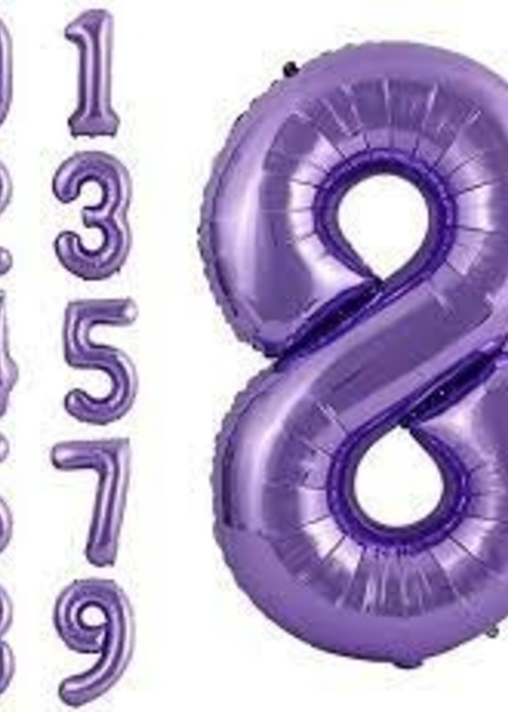 8 PURPLE NUMBER BALLOON