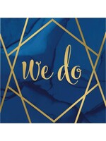 NAPKIN 16CT FOIL WE DO NAVY GOLD GEODE