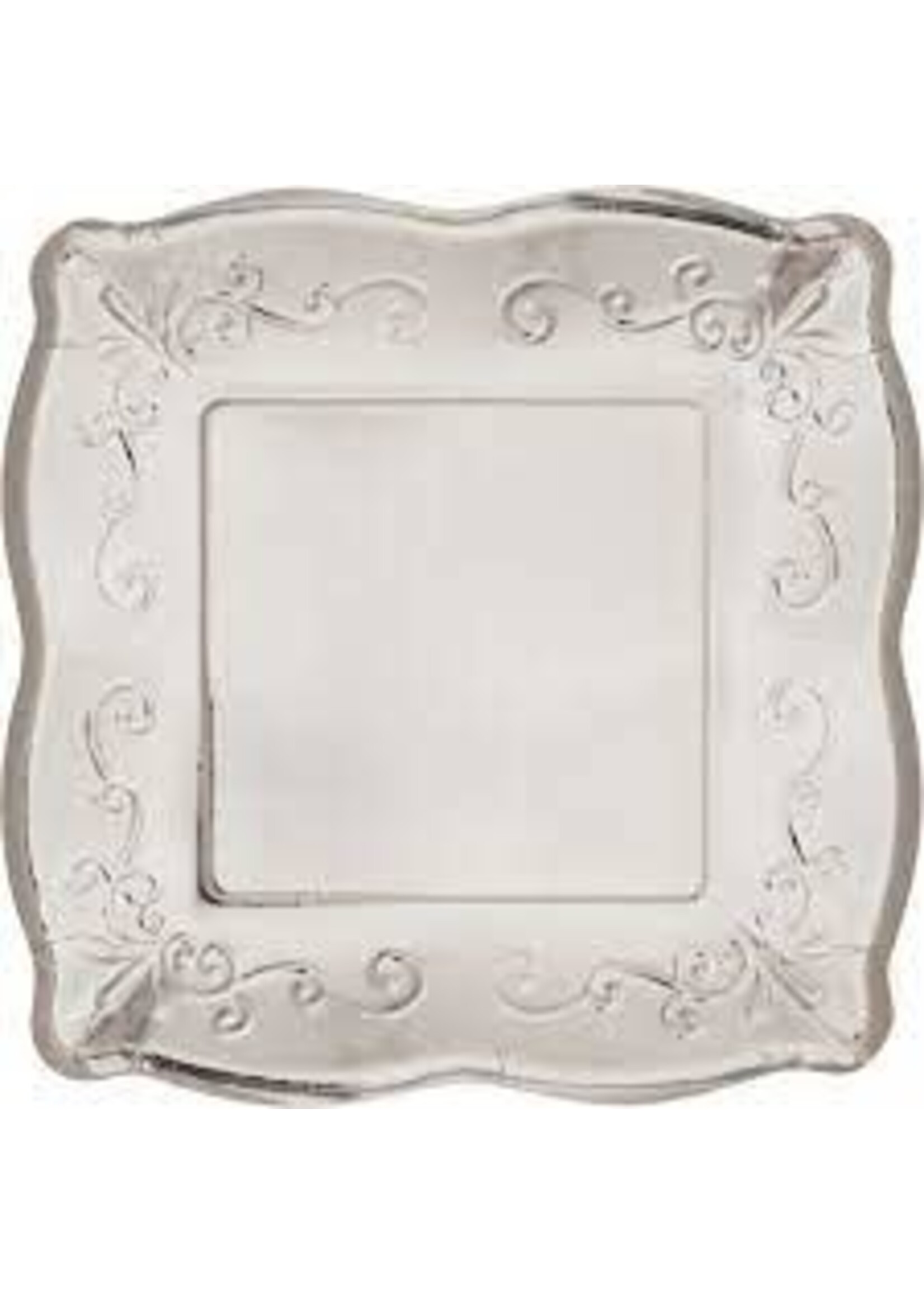 SMALL PAPER PLATE 8CT SILVER