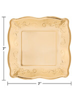 SMALL PAPER PLATE 8CT GOLD