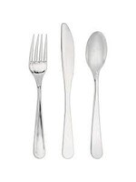 PLASTIC CUTLERY 24CT ELISE SILVER