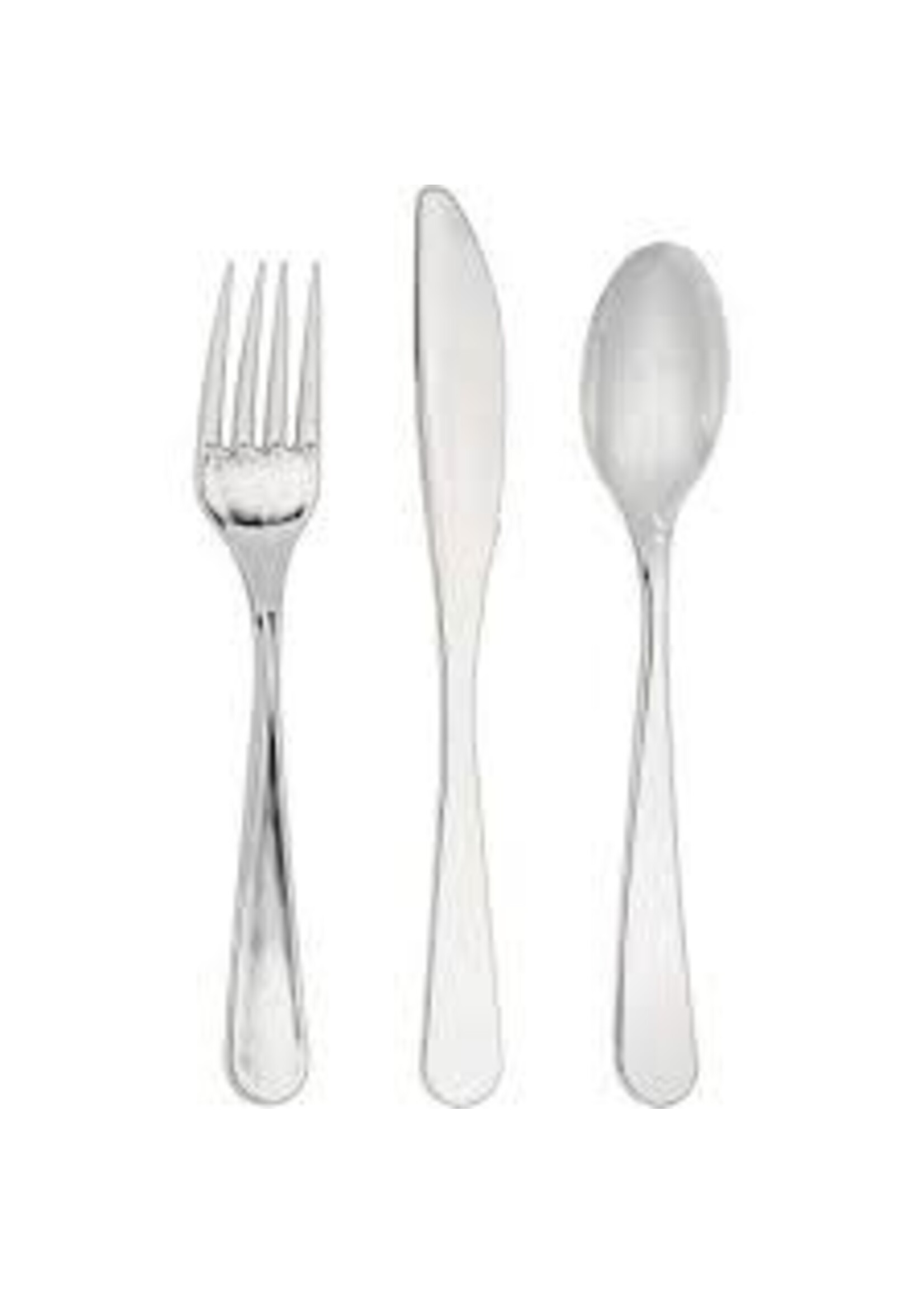 PLASTIC CUTLERY 24CT ELISE SILVER
