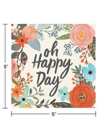 BEVERAGE NAPKINS 24CT OH HAPPY DAY