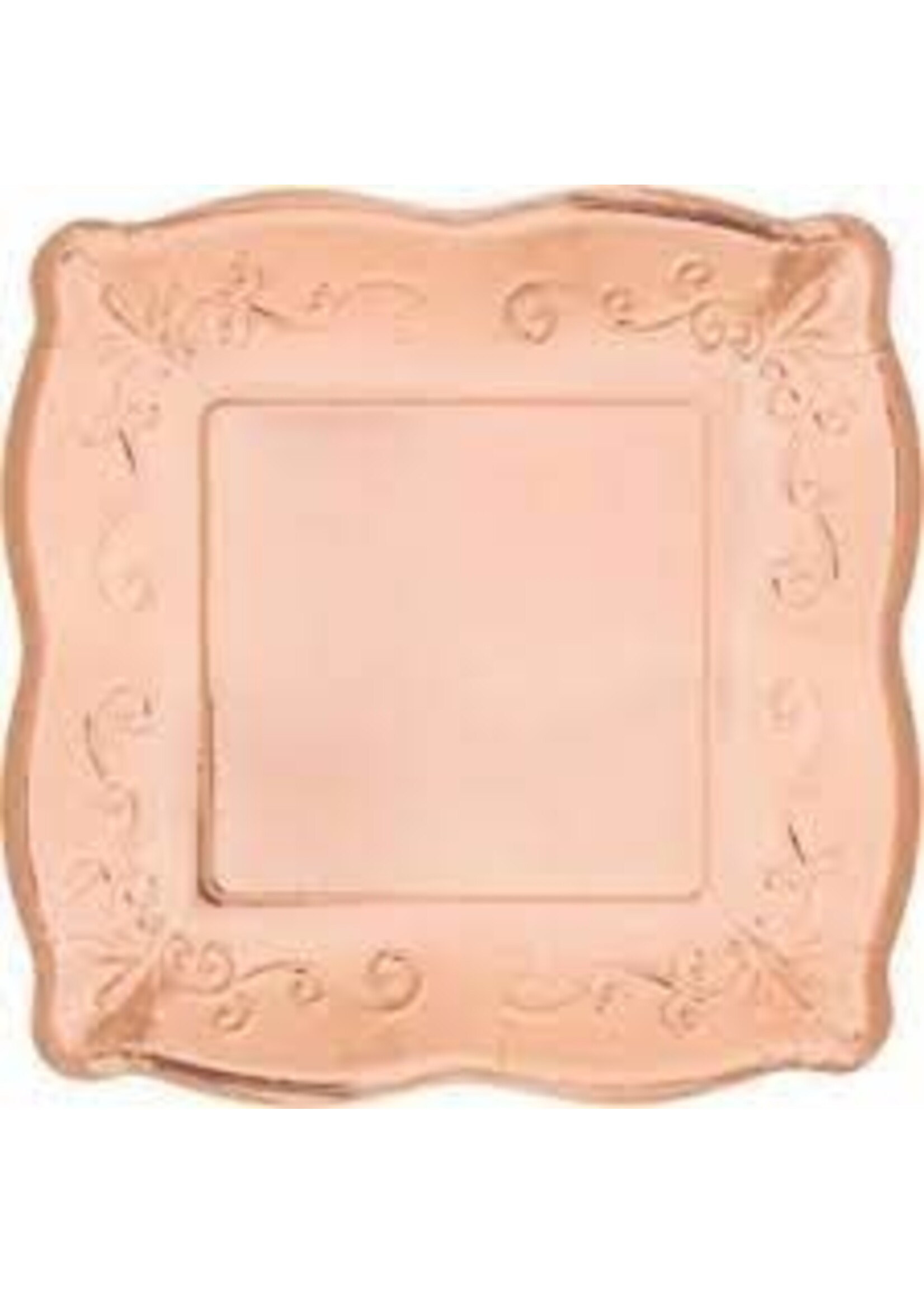 PAPER PLATES 8CT ROSE GOLD
