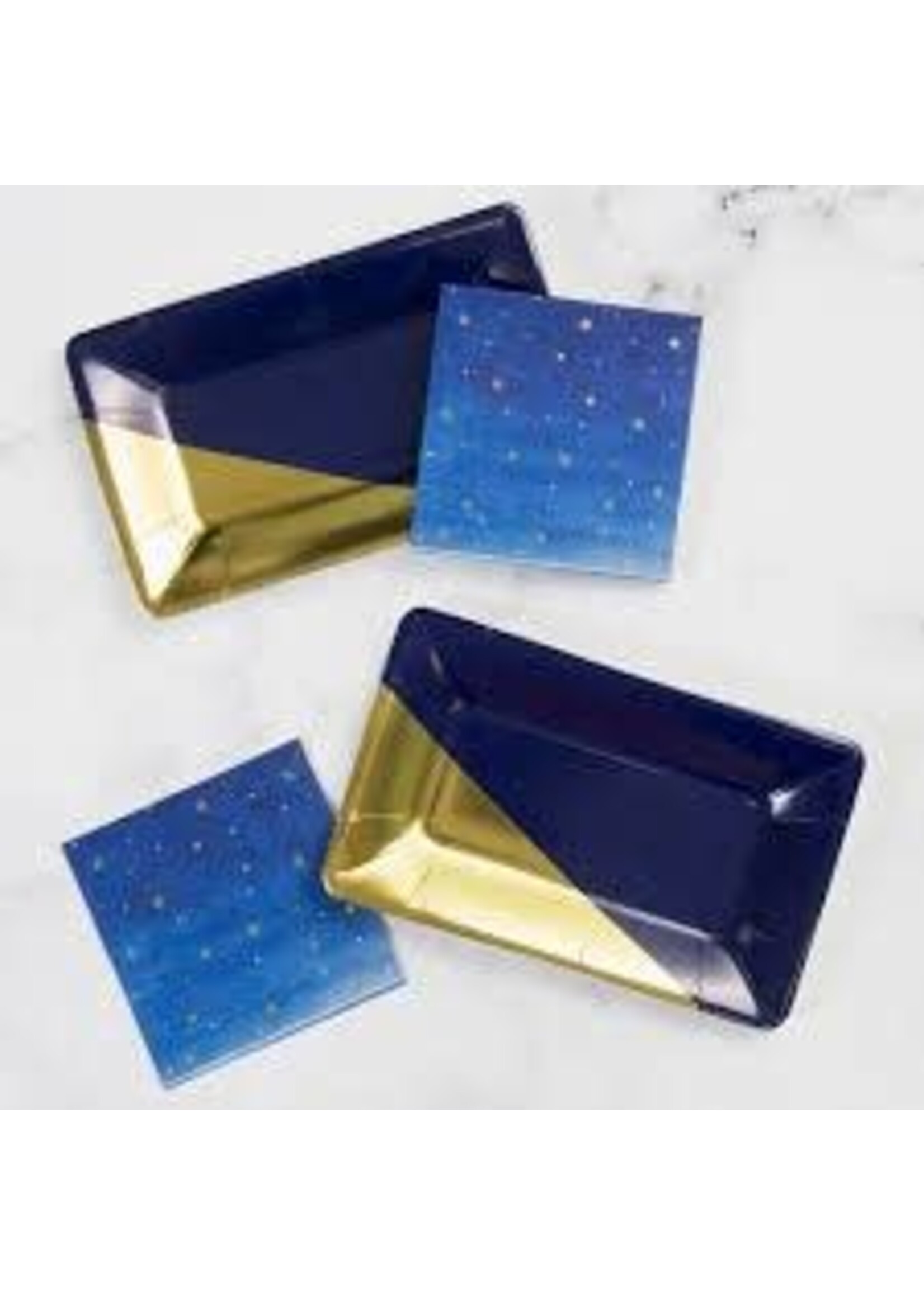 PLATE RECT FOIL 8CT/ NAVY