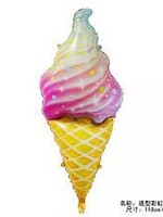 RAINBOW SWIRL ICE CREAM 45" BALLOON