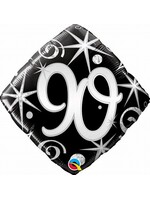 18" 90 BLK &  SLVR BALLOON