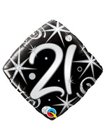 18" 21 BLK & SLVR BALLOON