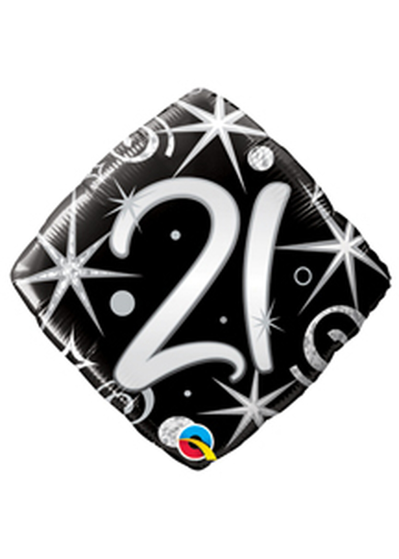 18" 21 BLK & SLVR BALLOON