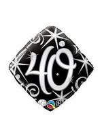 18" 40 BLK & SLVR BLLN BALLOON