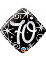 18" 70 BLK & SLVR  BALLOON