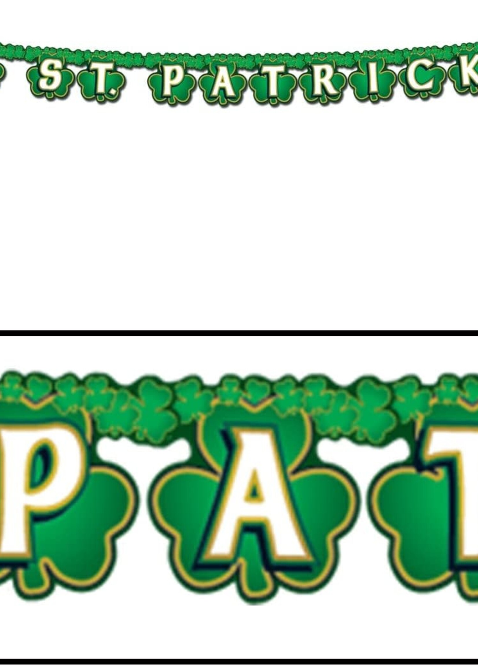 Shamrock Happy St Patrick's Day BANNER 4.2 INCH X 6.75 FEET