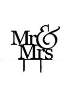 Mr & Mrs Cake Topper  Black