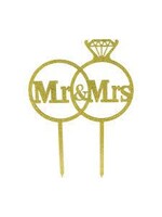 Two Rings/ Mr & Mrs Cake Topper