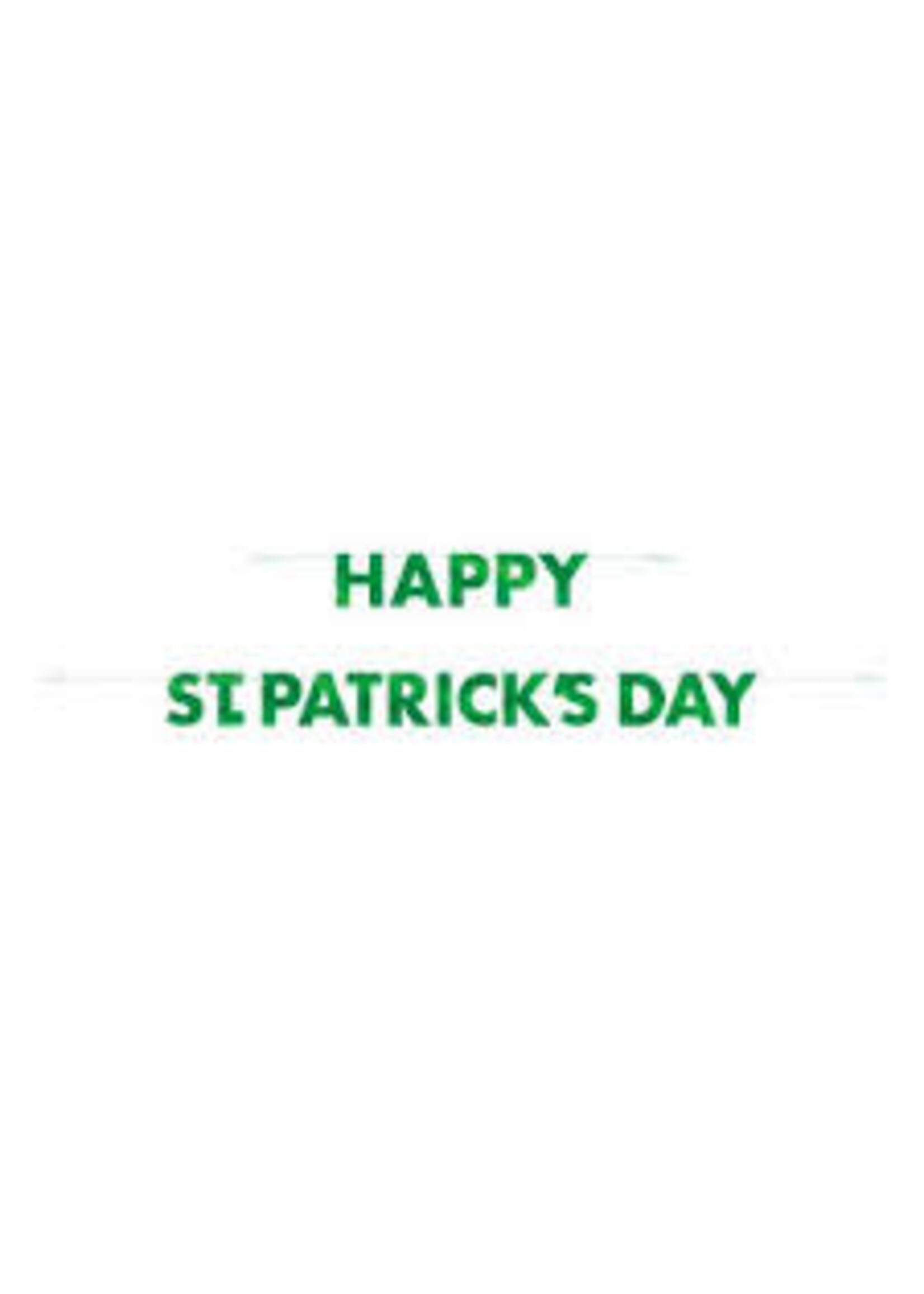 Foil Happy St. Patrick's Day Letter Banner, 10.5 ft, 2pc