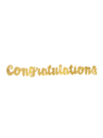 Gold Script "Congratulations" Banner