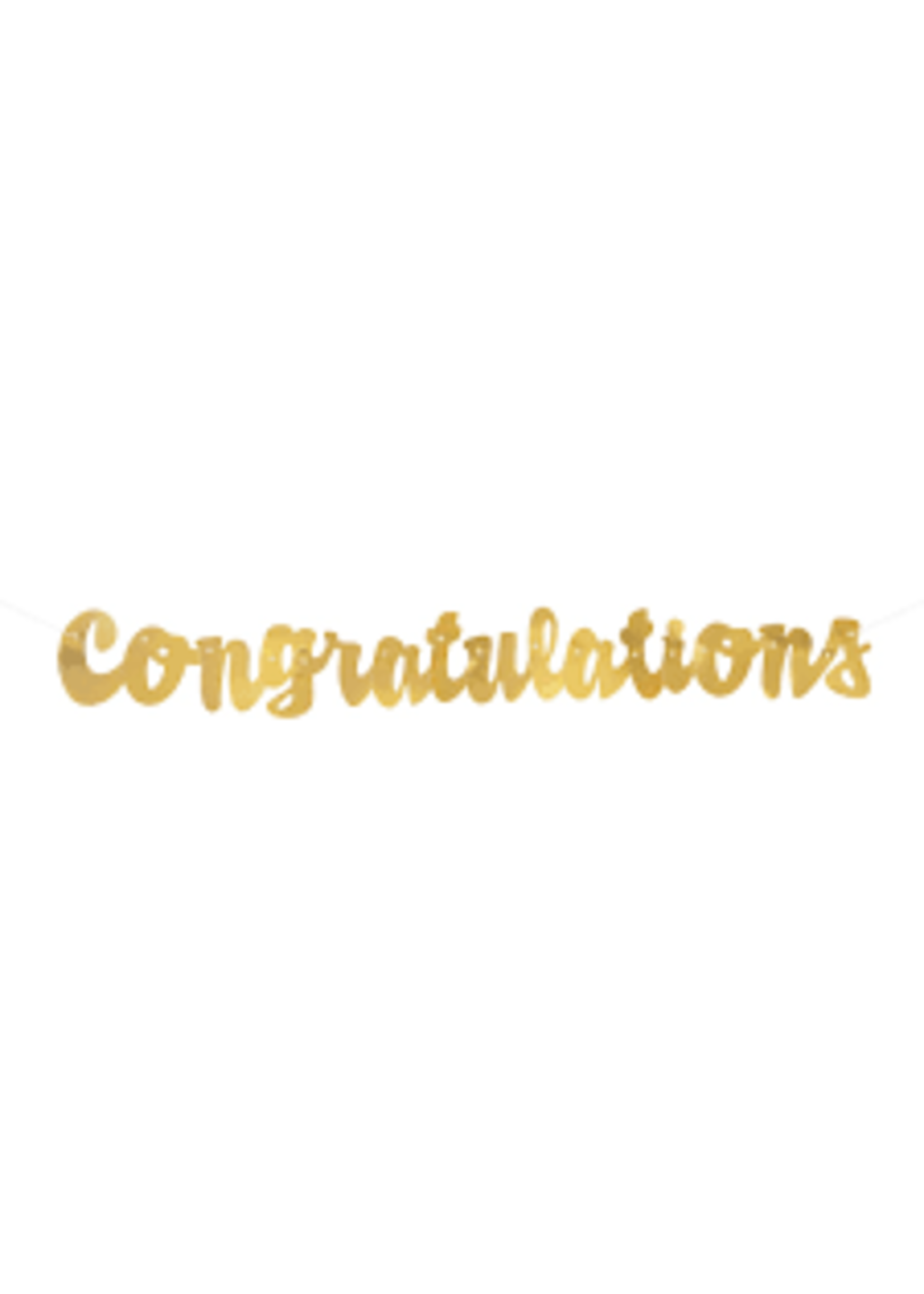 Gold Script "Congratulations" Banner