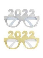 Foil Gold & Silver 2022 Party Glasses, 4ct