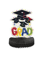 Letter Balloon Grad Honeycomb Centerpiece, 10"