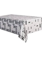 Year 2022 Clear Rectangular Plastic Table Cover, 54" x 108"