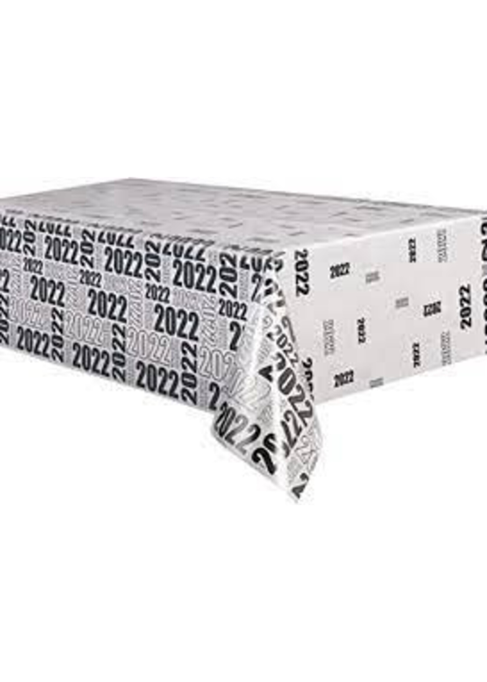Year 2022 Clear Rectangular Plastic Table Cover, 54" x 108"
