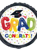 Letter Balloon Grad Round Foil Balloon 18", Packaged