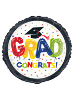 Letter Balloon Grad Round Foil Balloon 18", Packaged
