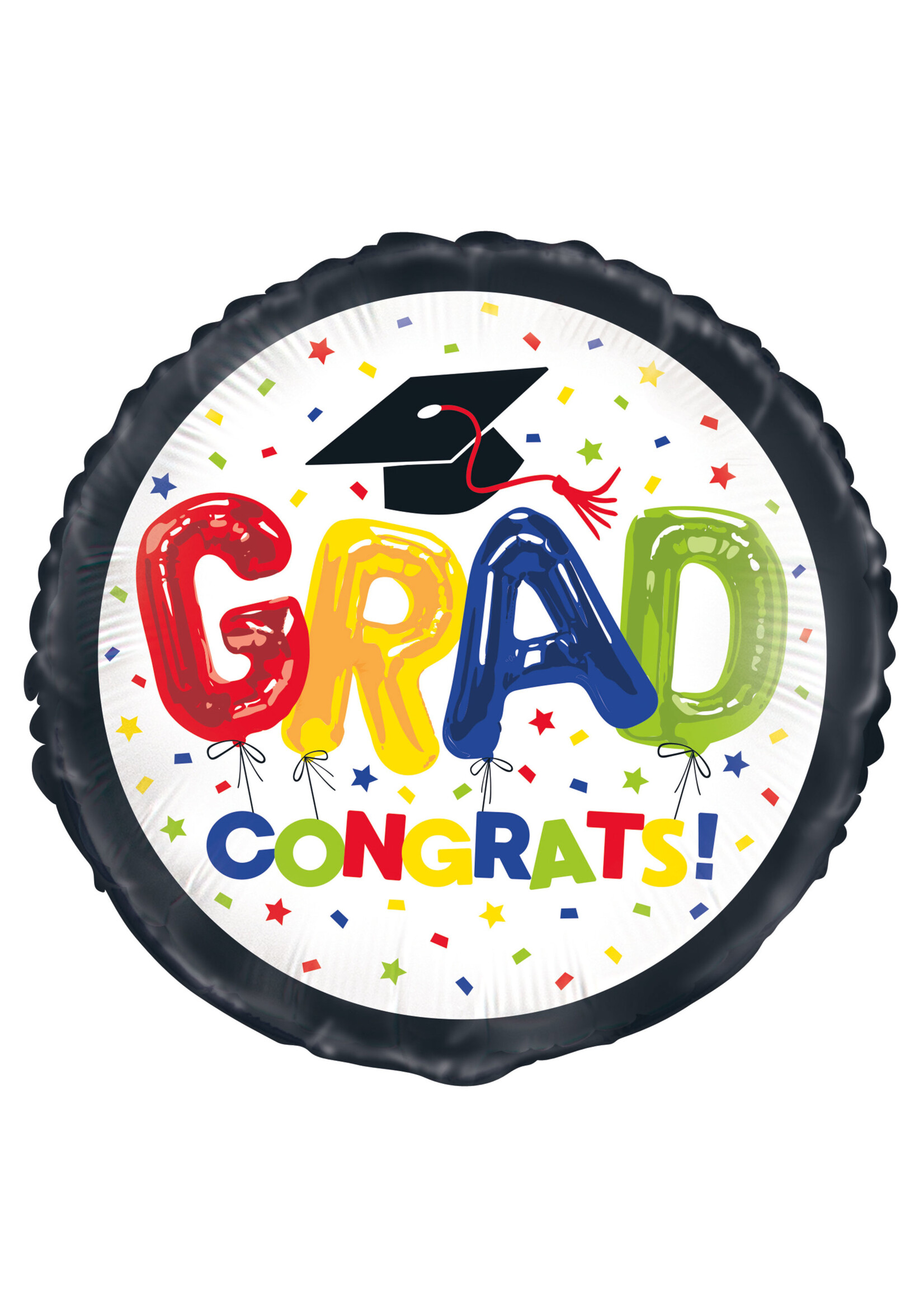 Letter Balloon Grad Round Foil Balloon 18", Packaged