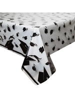 Graduation Caps Rectangular Plastic Table Cover, 54" x 108"