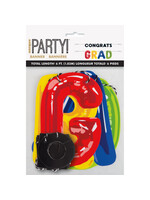 Letter Balloon Grad Paper Letter Banner, 6 ft, 2pc