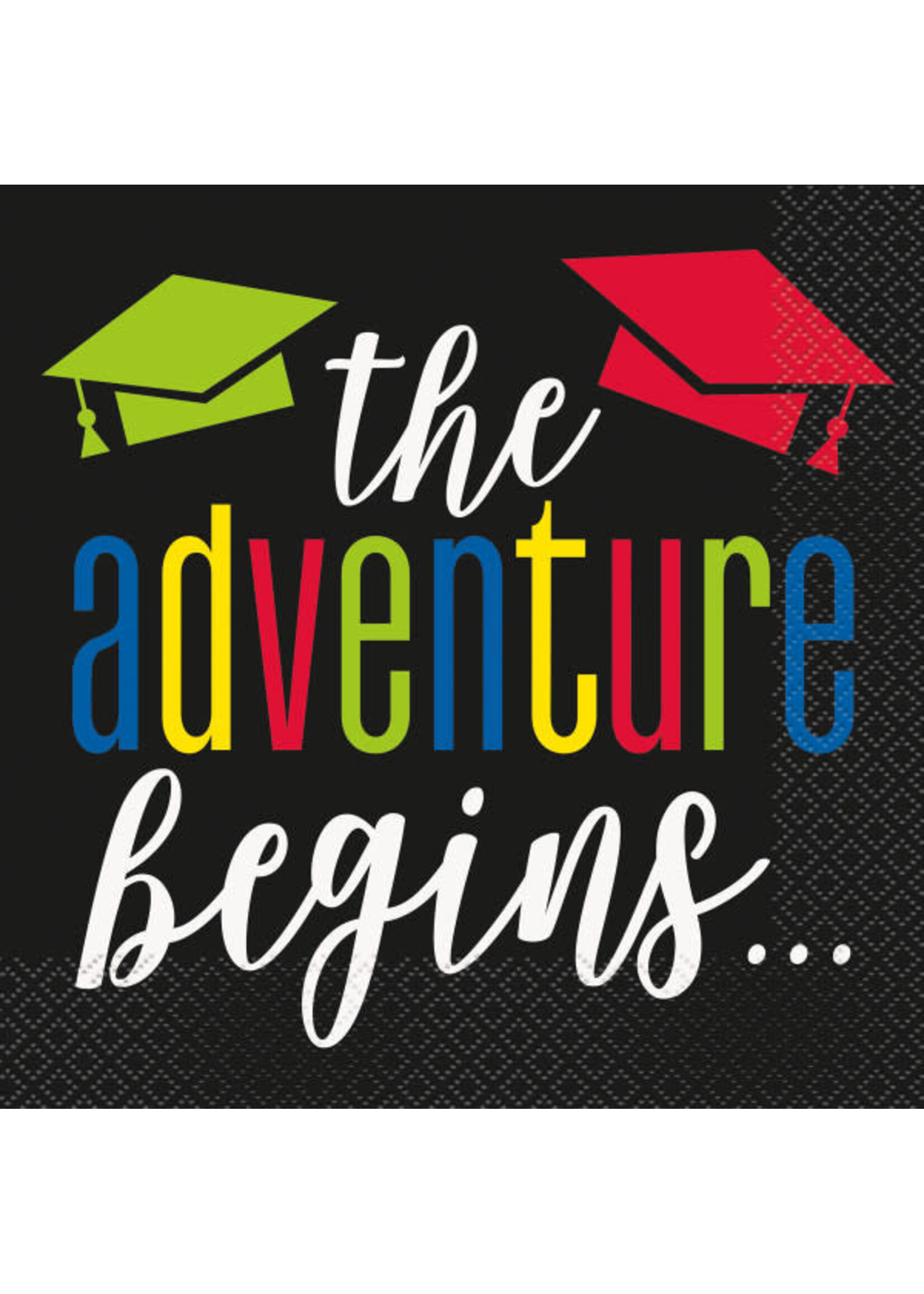 Colorful Cap Grad Lunch Napkins, 16ct