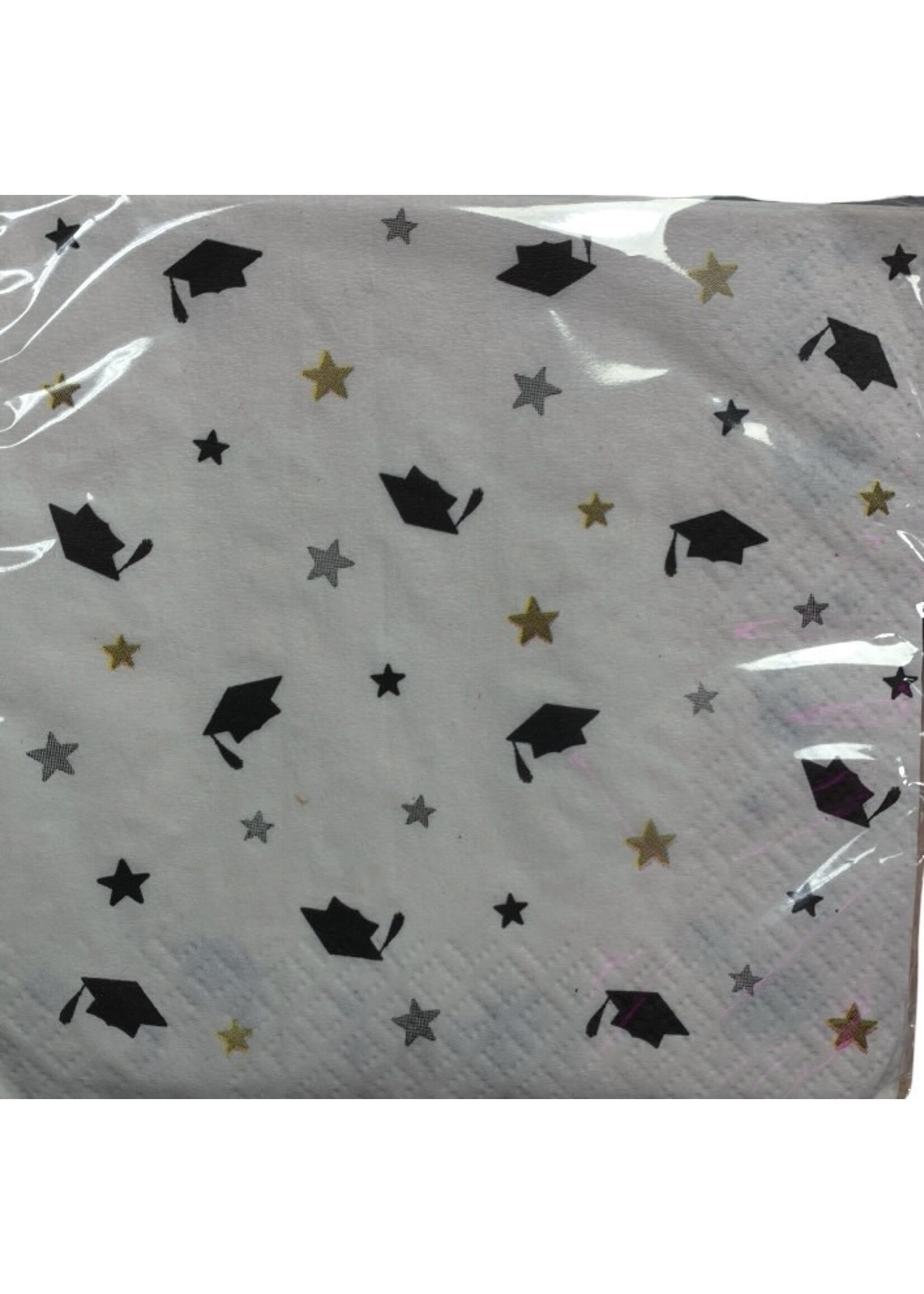 Stars & Caps Graduation Beverage Napkins, 16ct