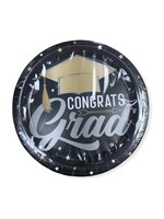 Stars & Caps Graduation Round 9" Plates, 8ct