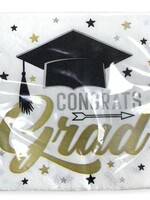 Stars & Caps Graduation Lunch Napkins, 16ct