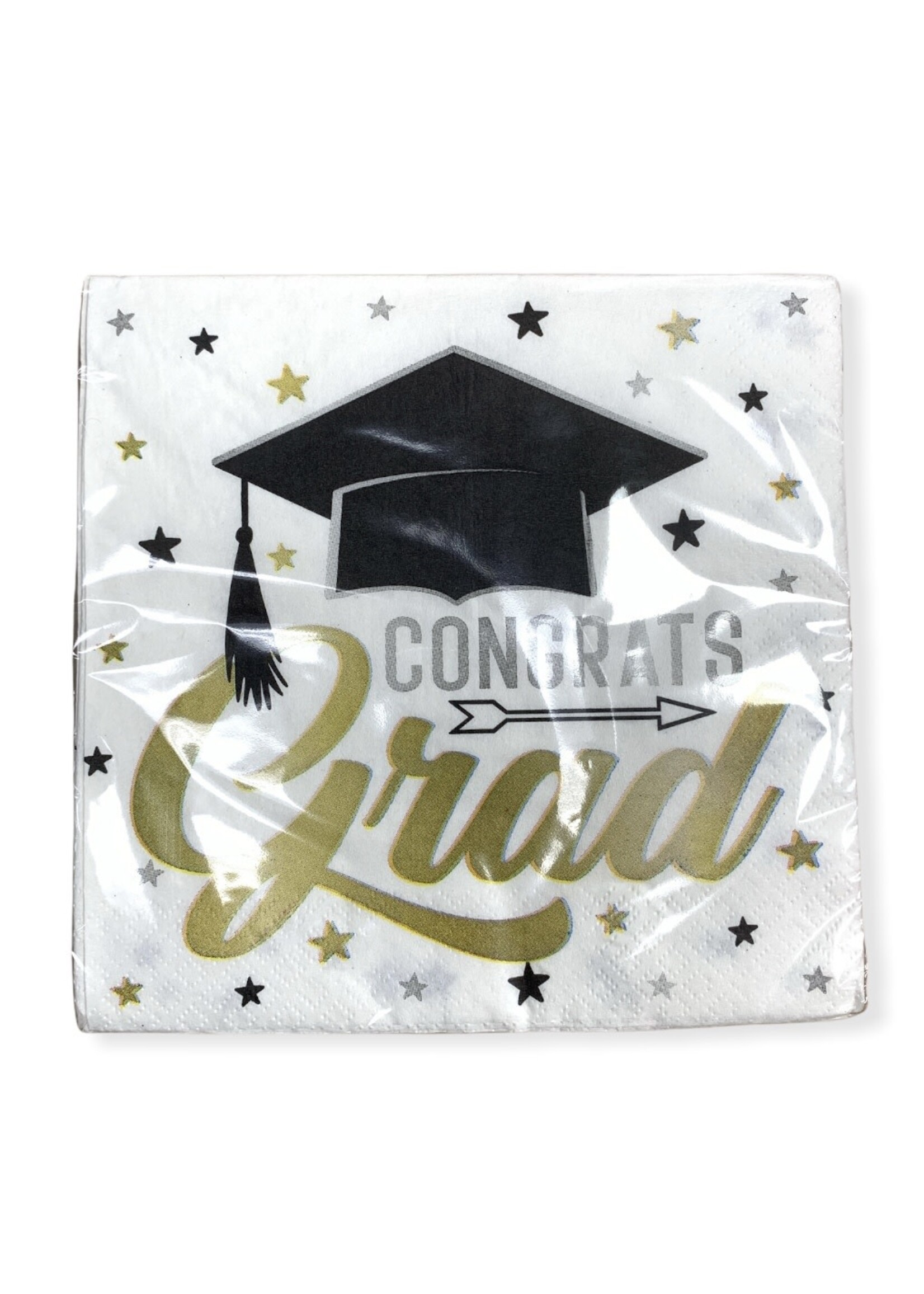 Stars & Caps Graduation Lunch Napkins, 16ct