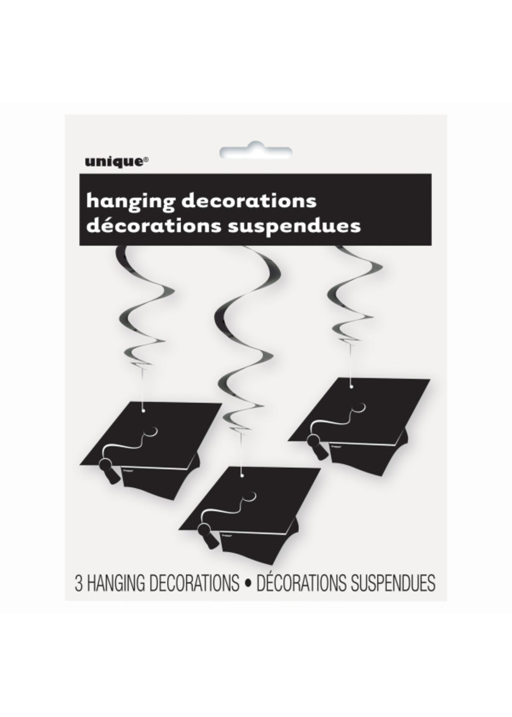 Grad Hanging Swirl Decorations, 26", 3ct
