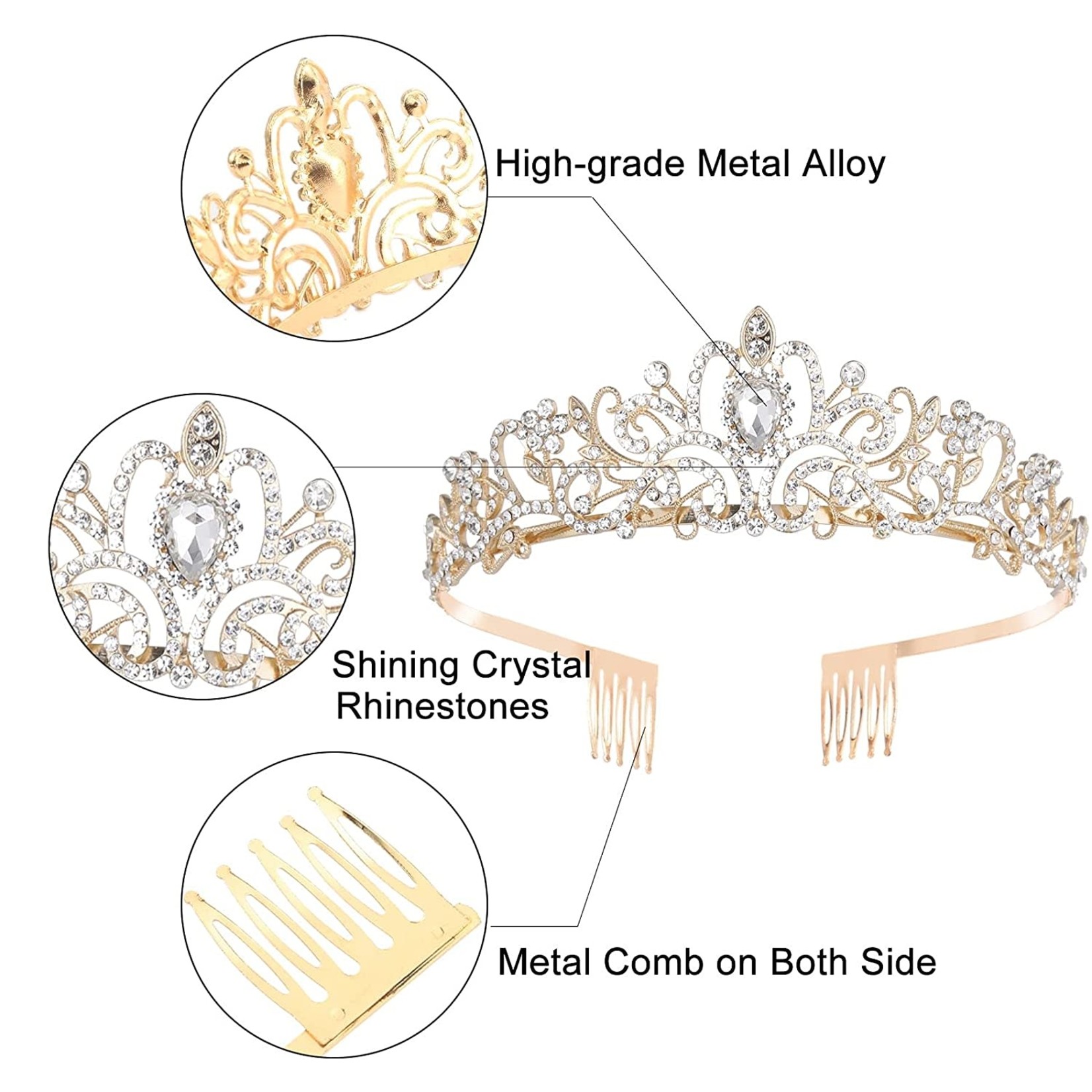 BIRTHDAY QUEEN SASH WITH TIARA GOLD Party Hunterz®