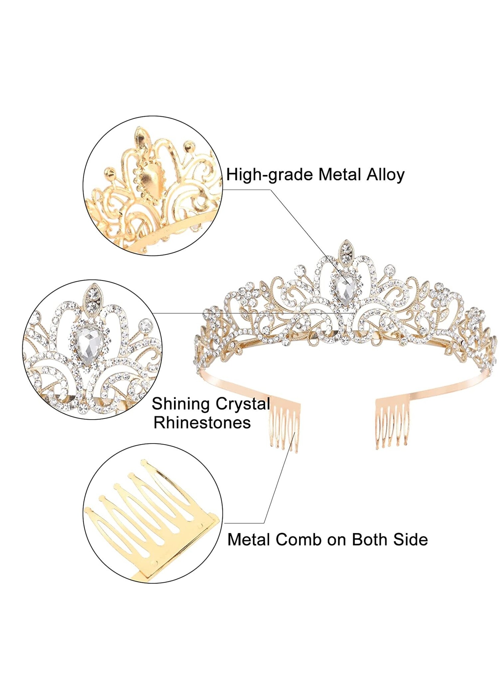 BIRTHDAY QUEEN SASH WITH TIARA - GOLD